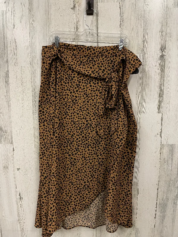 Skirt Maxi By Clothes Mentor In Brown, Size: Xl