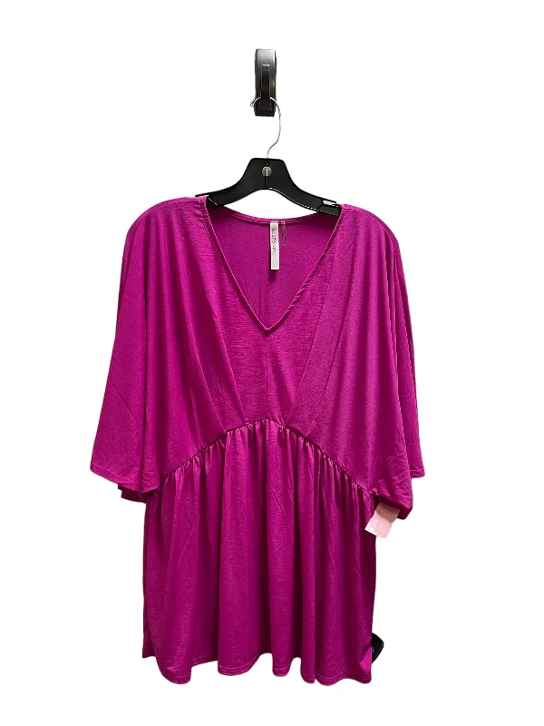 Top Short Sleeve By Clothes Mentor In Purple, Size: L